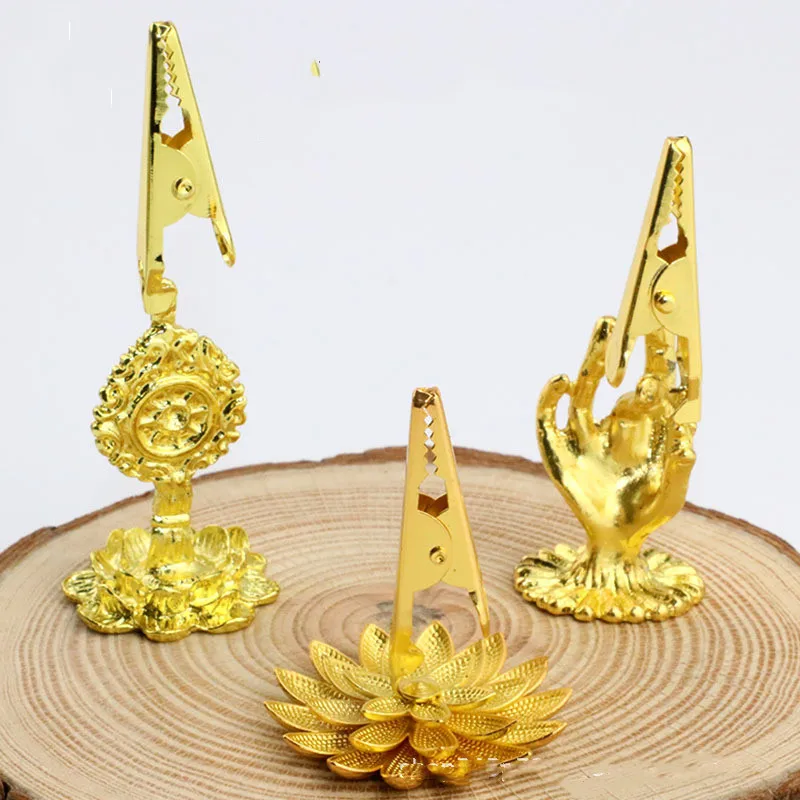 1PC Incense Clip Burner Holder Home Deco Allow High-Grade Buddha Hand Lotus Incense Clip Mosquito Coil Burner Holder