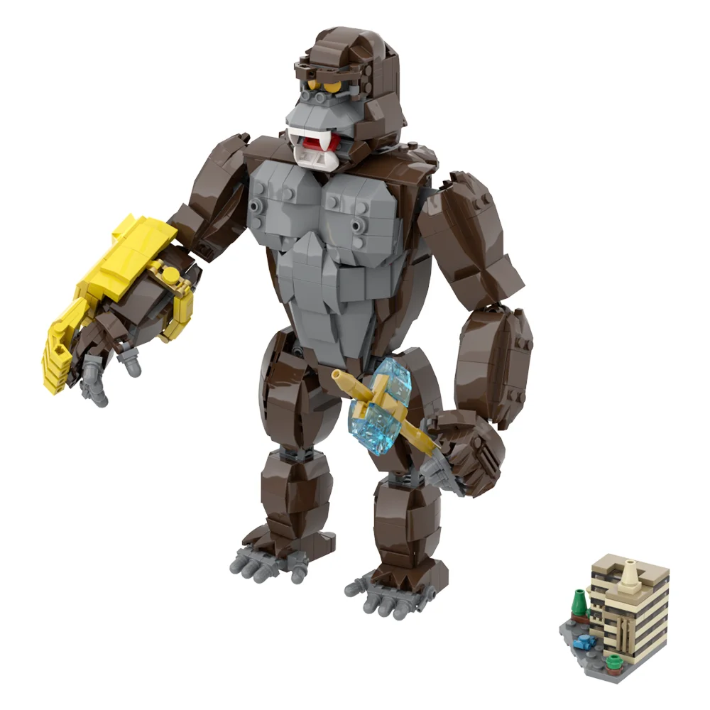 Gobricks Moc Mech โมเดลลิงชิมแปนซีบล็อกตัวต่อหุ่นยนต์ของเล่นสร้างสรรค์สำหรับเด็กของขวัญวันเกิด