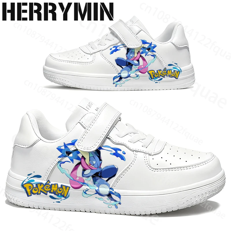 Campus moda Pokemon Greninja estampado de dibujos animados niños zapatos blancos niños niñas zapatos deportivos suaves simples regalo de Navidad