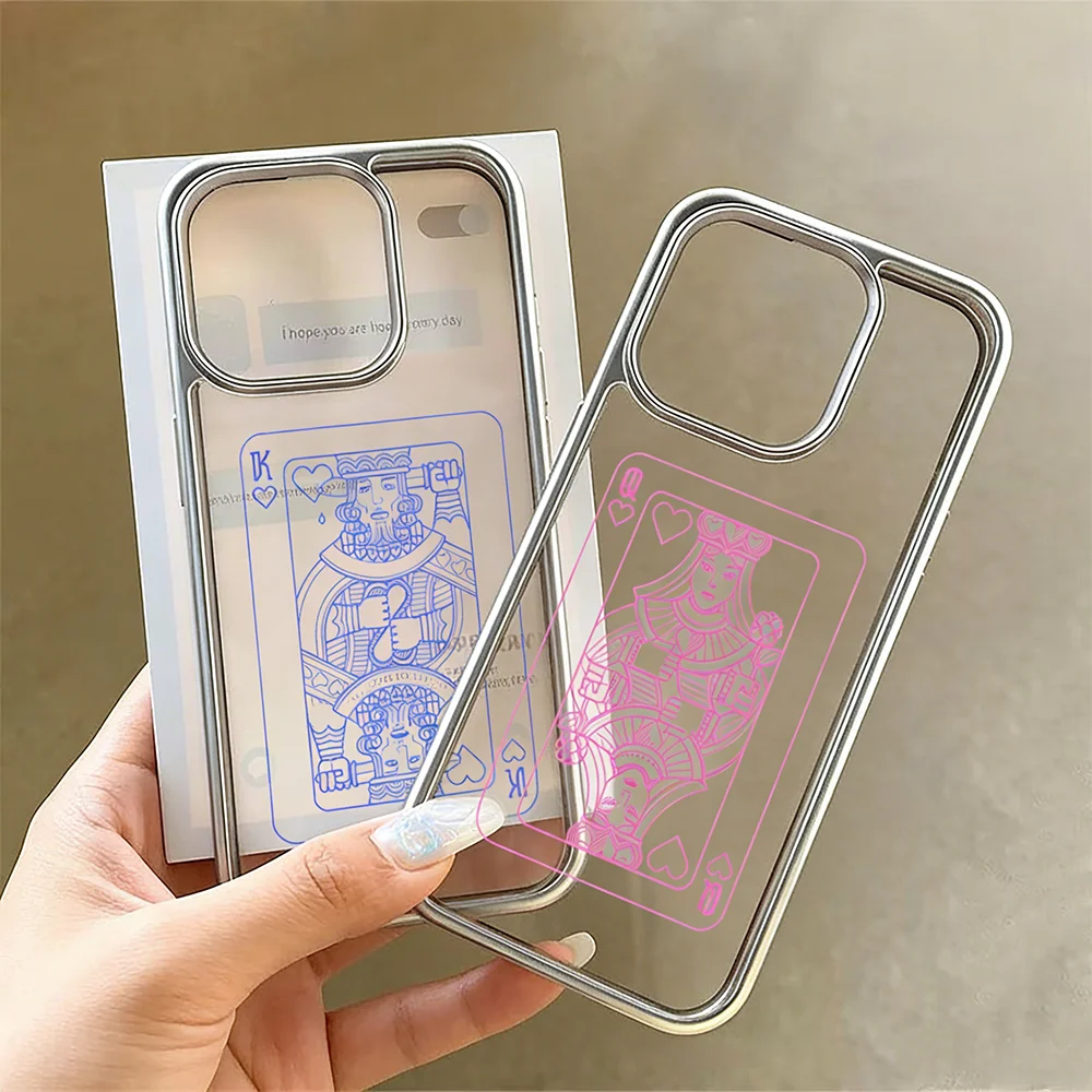 Segelndes Liebespaar Muster Transparente Hülle für iPhone 14 15 Pro Max Hüllen iPhone 12 11 13 16 17 Pro Max Plus Beschichtete Sturzsichere Hülle – Detail 1