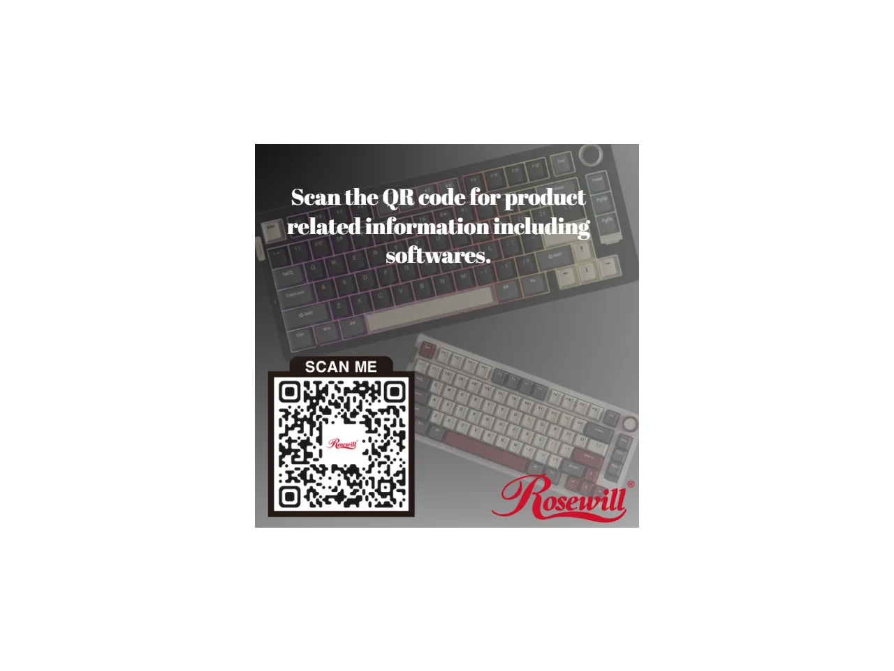 Rosewill Neon S75 Wireless Mechanical Gaming Keyboard, 80-Key Layout w/ Volume Knob, Bluetooth / 2.4GHz / USB-C, Hot-Swappable Blue Switches, RGB Backlit, 6000mAh Battery, Windows & macOS, White - view 7