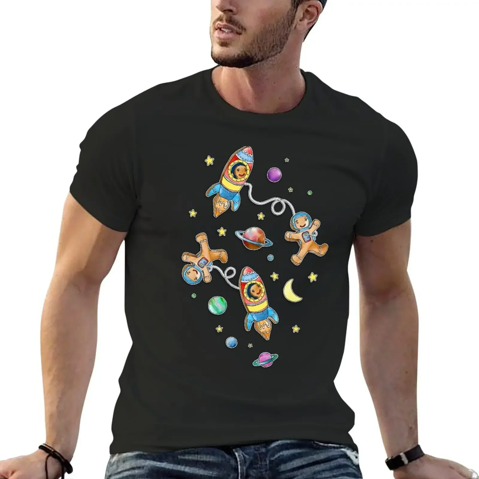 

Gingerbread Astronauts T-Shirt oversized t shirt oversized plus size clothes boys whites mens graphic t-shirts anime