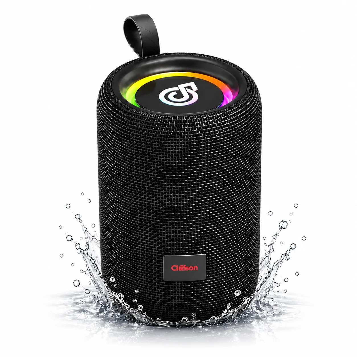 T34 Portable Bluetooth Speaker IPX5 Waterproof, Bluetooth 5.4, HiFi Sound, RGB Light, TF USB Type C for Outdoor Camping Pool
