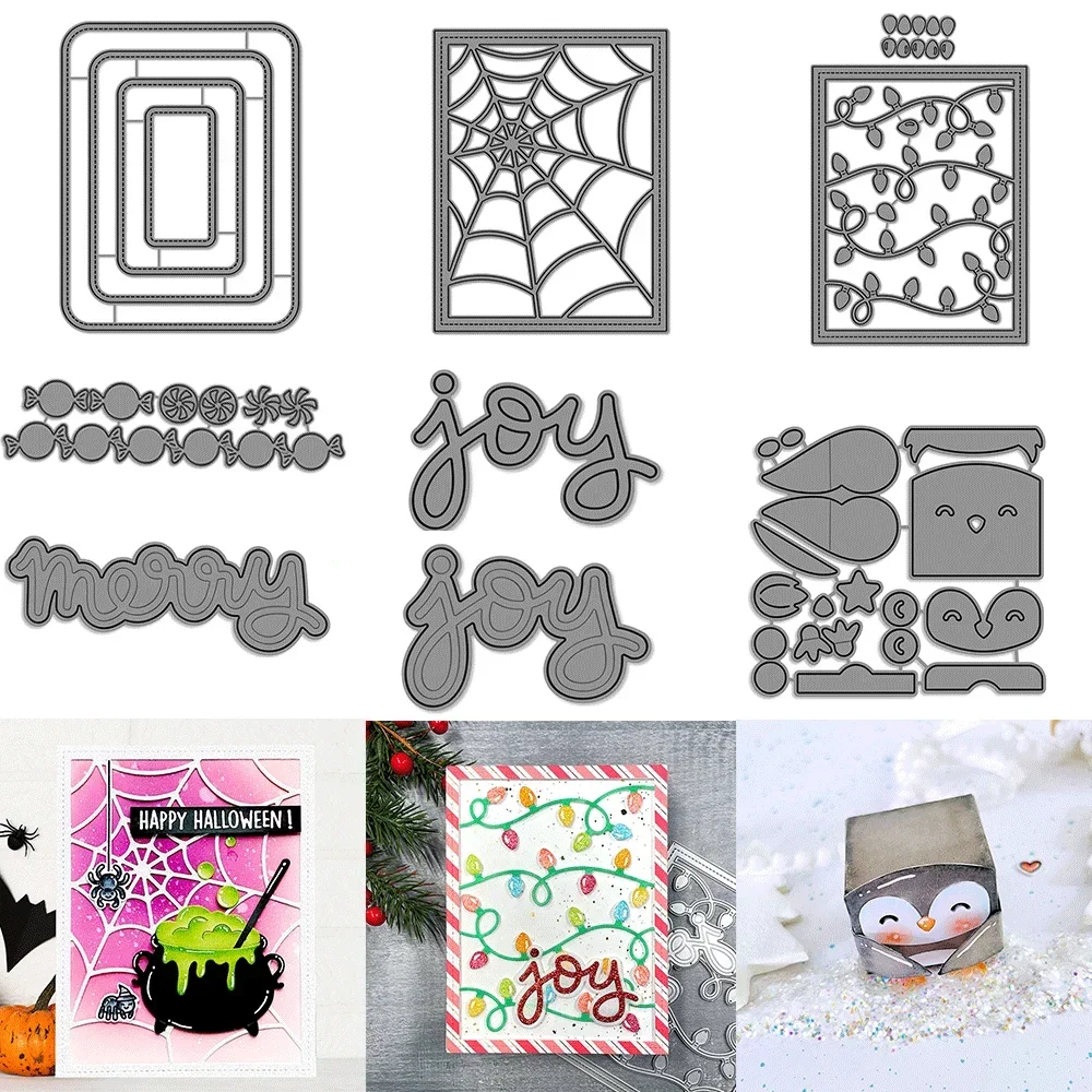 Große, genähte, abgerundete, rechteckige Stapelmaterialien, Metall-Stanzformen, Prägestanzform für DIY-Kartenherstellung, Scrapbooking, Basteln