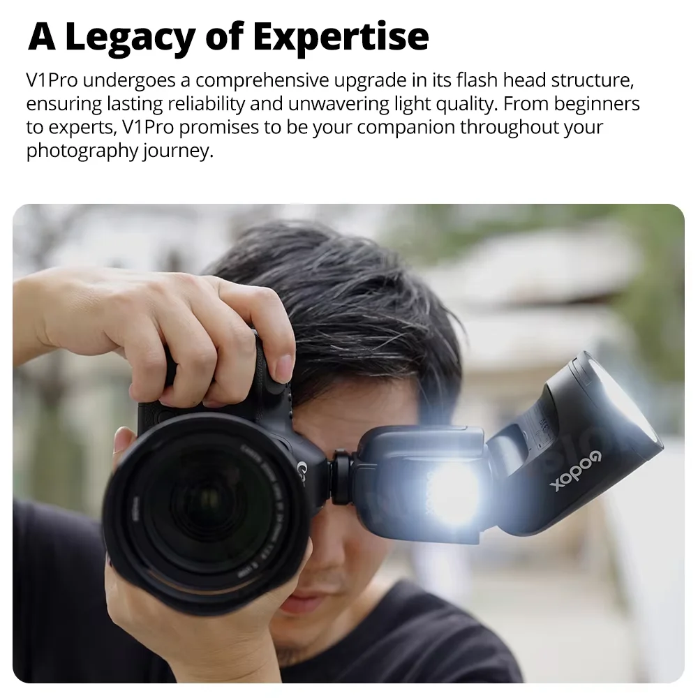 Godox V1 V1Pro V100 TTL ليثيوم أيون كاميرا مستديرة الرأس فلاش اللاسلكية Speedlight لكانون سوني نيكون فوجي أوليمبوس