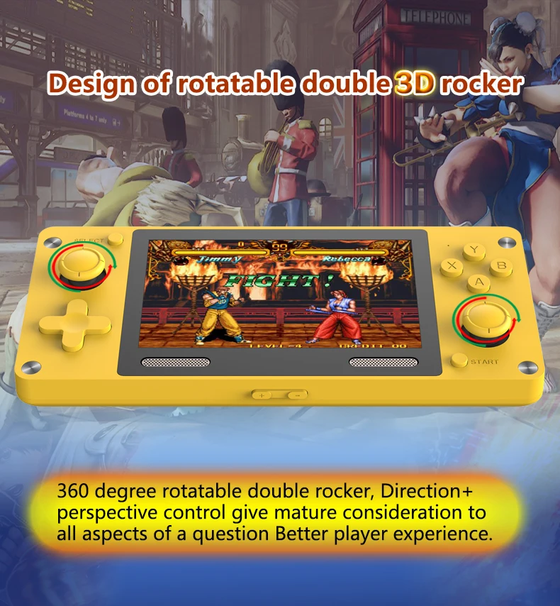 A380 Retro Video Portable Player 4.0 Inch IPS Screen Handheld Game Console Android Built In 3600 Games