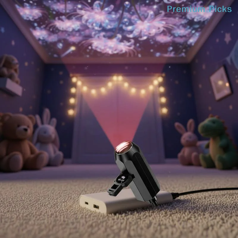 portableFloral Pattern Projection Light 10 Dreamy LED Night Lamp Romantic Ambiance for Ceiling Wall Room Bedroom Decor