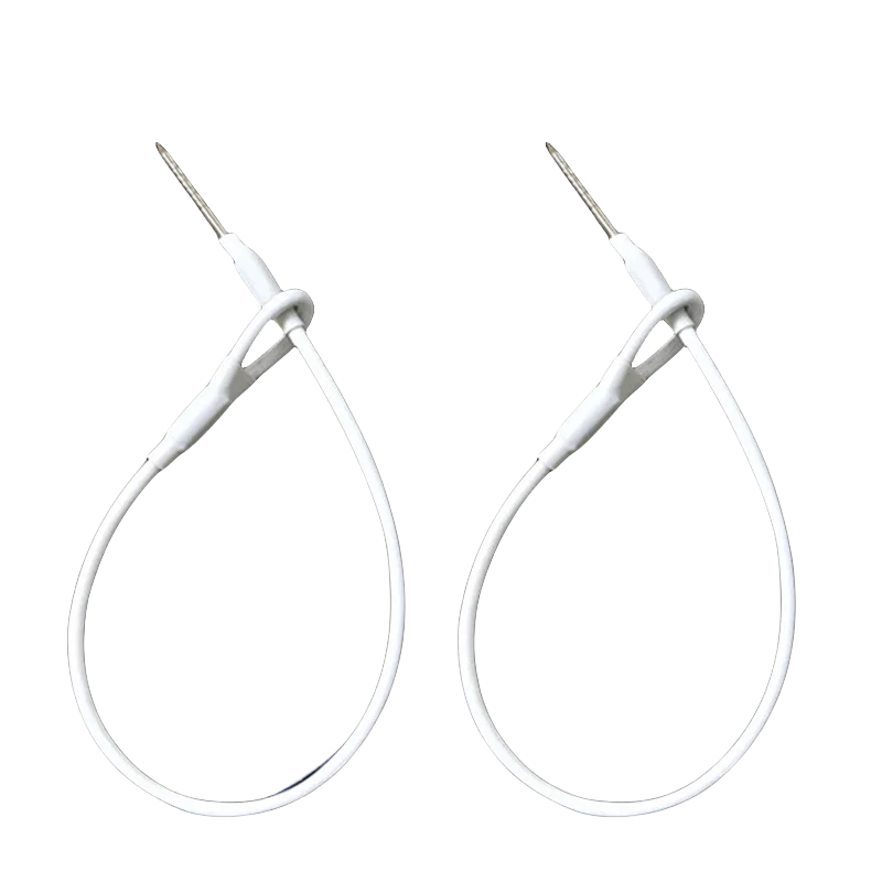 100 Pieces/bag EAS Accessory Hard Tag Cable With Single Loop Tag Lanyard White 17CM