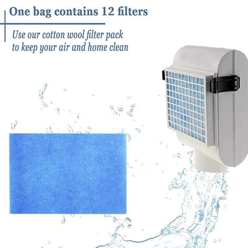 AT64 12 PCS Substituição de filtros de ventilação de secador para Funmas Vent Secador interno Filtro de purificação de ar reduz odor