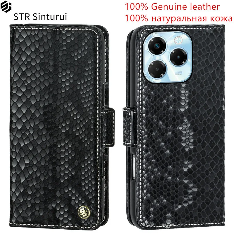 

STR Genuine relief pattern leather card Slot Wallet Cover For Infinix Note 40X 40 30 Pro + VIP 30i 4G 5G shockproof phone Case