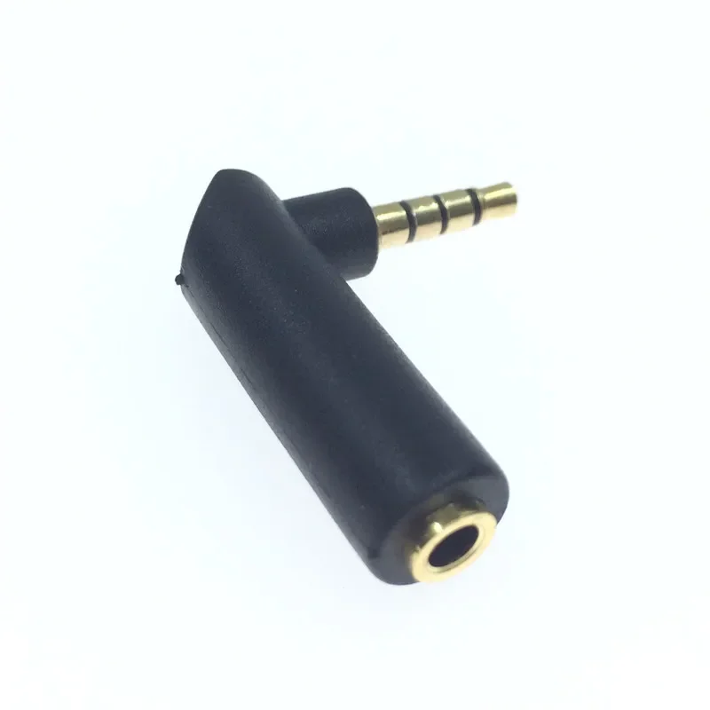 1Pcs À Angle Droit 3.5mm Femelle À 2.5mm 4 Pôles Mâle Stéréo Prise Écouteurs Adaptateur BRICOLAGE Connecteur Plaqué Or