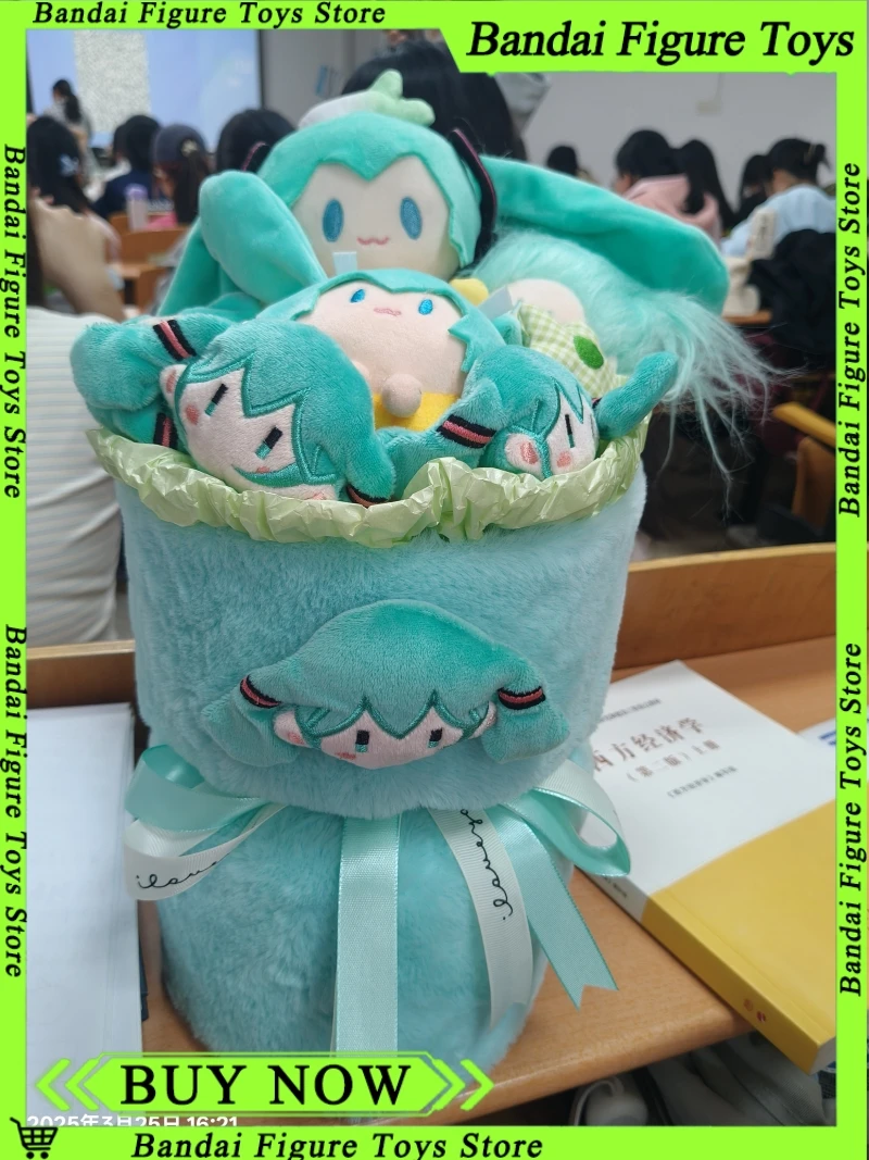 

In Stock Kawaii Hatsune Miku Anime Plush Bouquet Girl Birthday Gift Cute Bouquet Creative Valentine'S Day Gift For Girlfriend