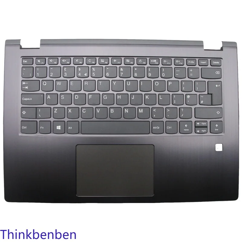 

UK English Iron Gray Keyboard Upper Case Palmrest Shell Cover For Lenovo Ideapad YOGA 530 Flex6 14 14IKB 14ARR 5CB0R08818