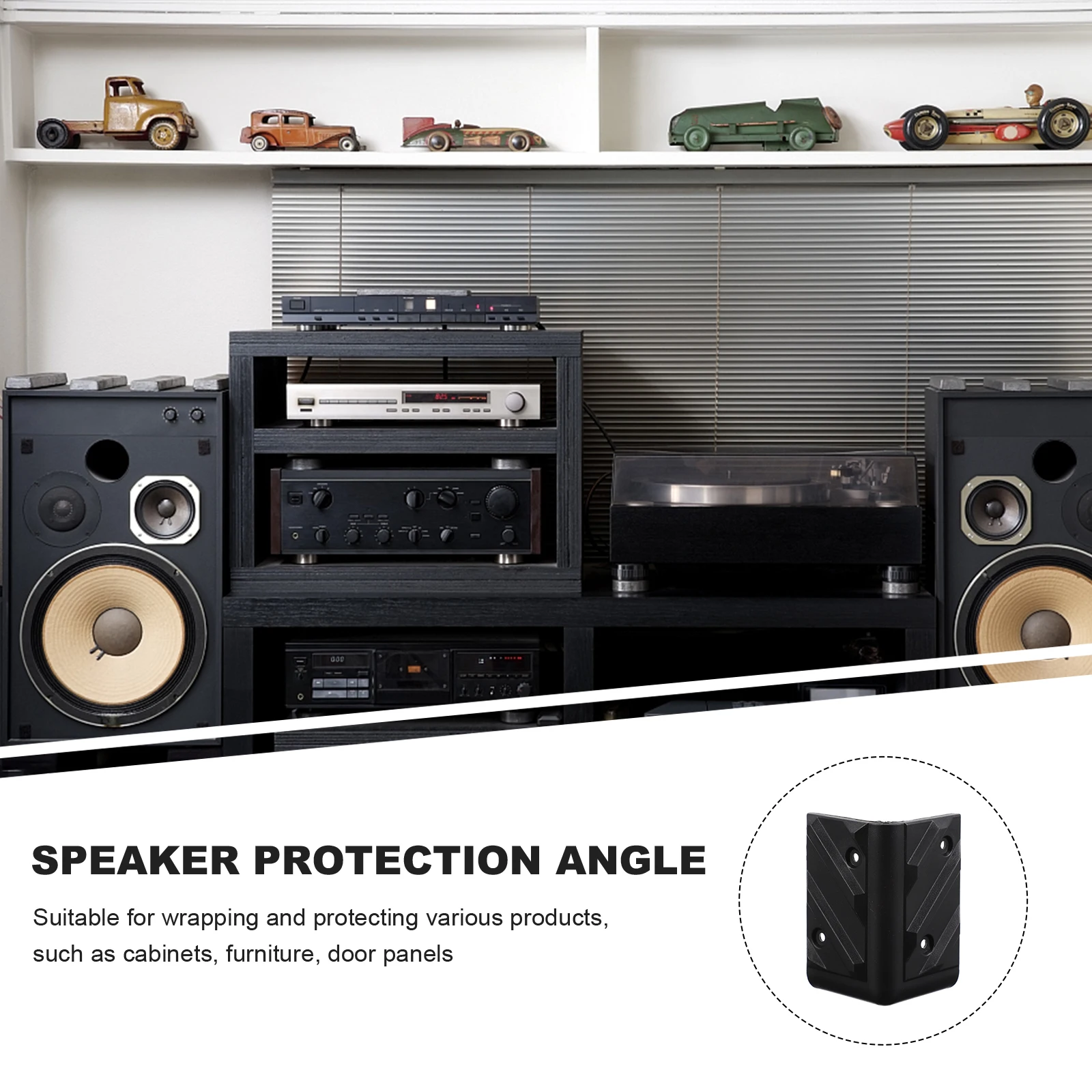 

10Sets Anti-Collision Protection Corners ABS Right Angle Corner Guard for Stage Speakers Furniture Cabinet Transport Safety