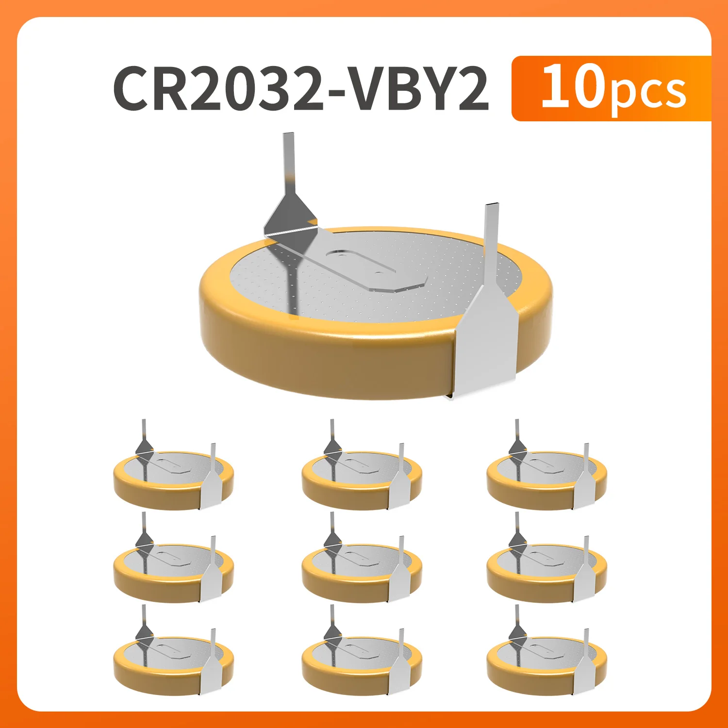 CR2032/CR1616/CR2477/CR2025 Battery With Solder Tabs Button Cell Tabbed Battery 3V Coin Battery With Solder Legs EEMB Li-MnO2