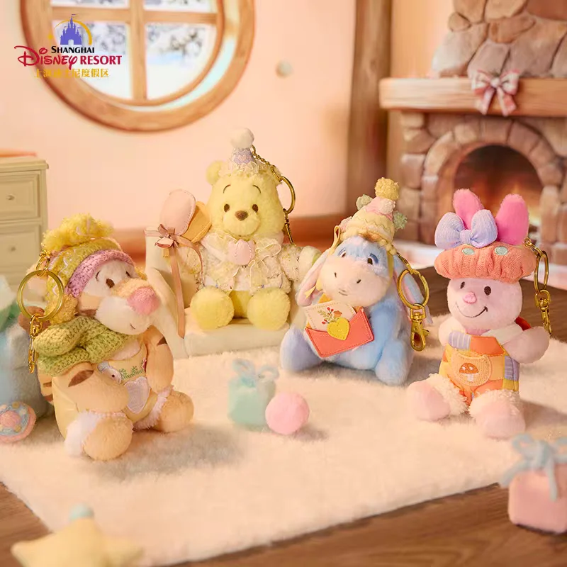 

Disney 2025 Winter Winnie the Pooh and Friends Plush Keychain Limited Edition Cozy Series Gift for Fans Kids