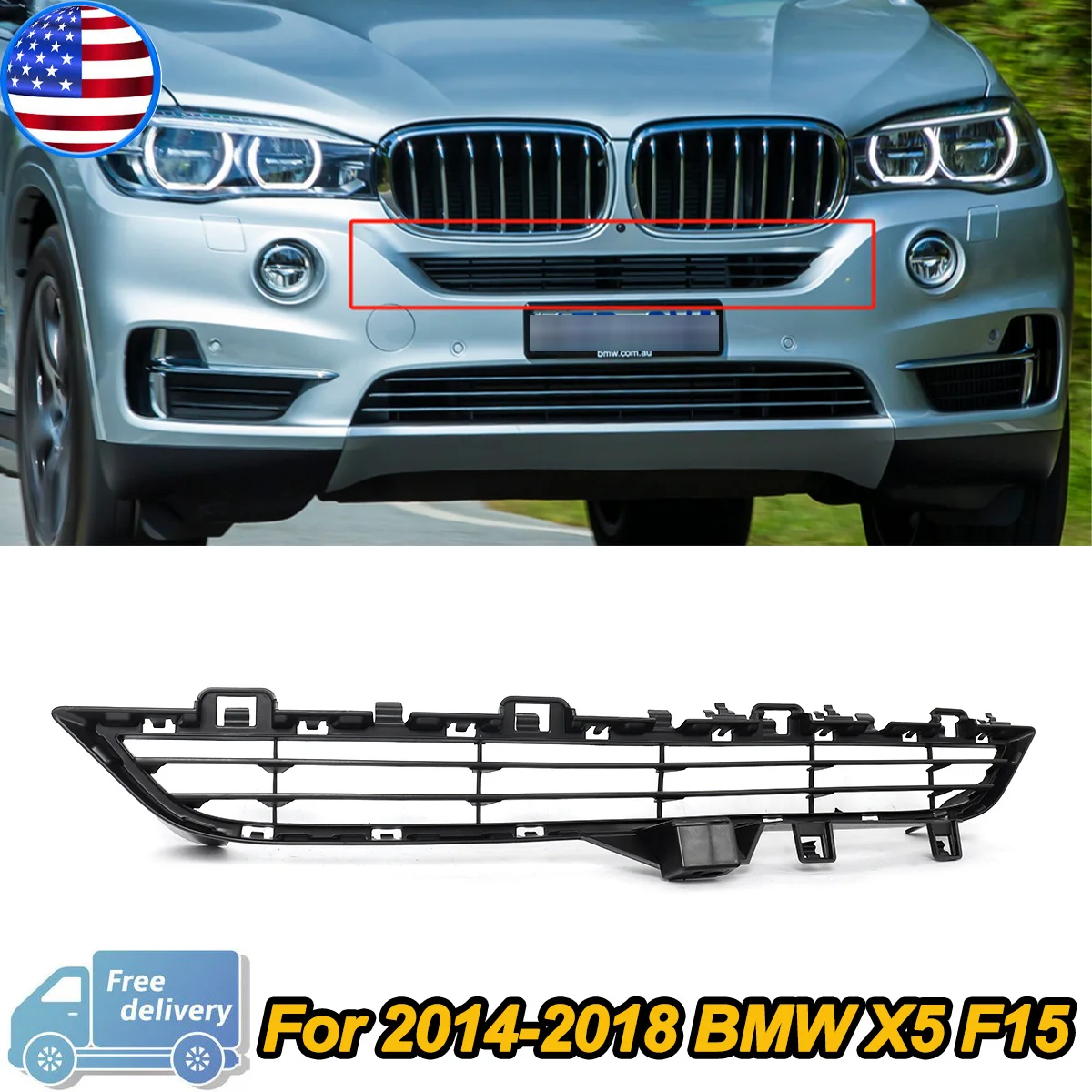 

Fits 2014-2018 BMW X5 F15 Front Bumper Grille Lower Grille 51117294476,BM1036182