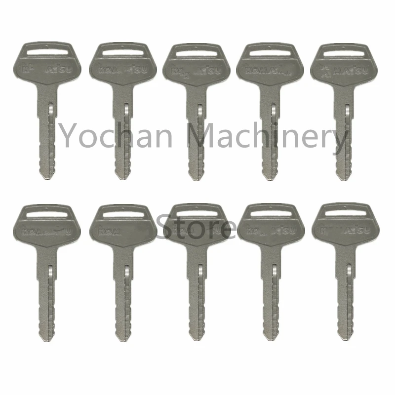 10 Pcs Ignition Switch Lock 256255 PC-7 Copper Key For Komatsu Excavator 