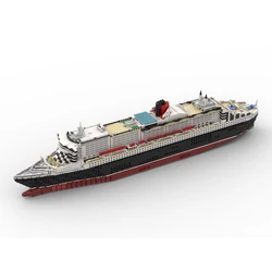 Classic Atlantic Cruise Ship MOC Queen Mary 2 Ocean Liner Building Blocks Ornaments DIY Model Toy Brick Children's Birthday Gift