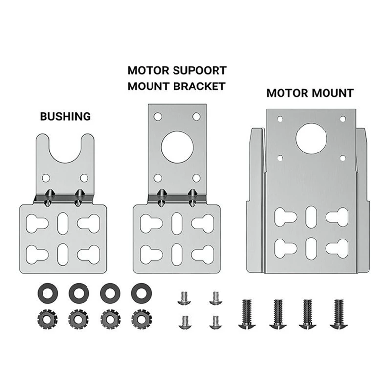 BBQ Grill Stainless Steel Rotisserie Motor Mounting Bracket Set Fits 3Inch Motors (Bracket Size) May Need Drill