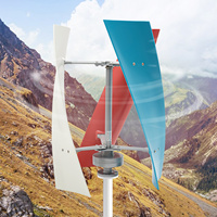 12V Wind Turbine Generator Kit Vertical Axis Maglev Wind Turbine with Charge Controller Low Noise Household Wind Energy, 3 Blade