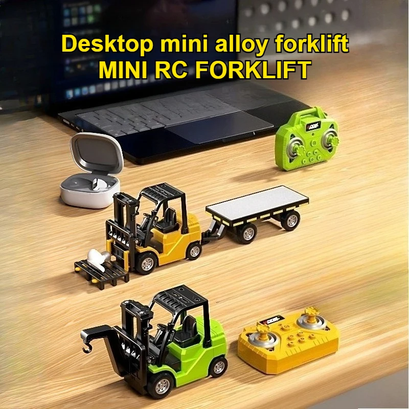 

Радиоуправляемый мини-вилочный погрузчик 1/64, сплав 2,4 ГГц, тип C, зарядка, настольный имитационный автомобиль с вилочным крючком, развивающие игрушки, подходящие для детей