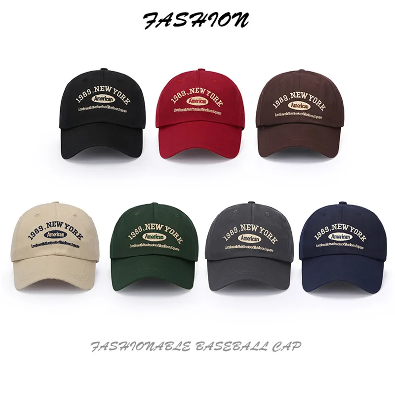 Men Women Baseball Hat Retro Arch Letter Embroidery Adjustable Back Strap Sun Cap For Hiking Jogging Daily Outdoor Activities