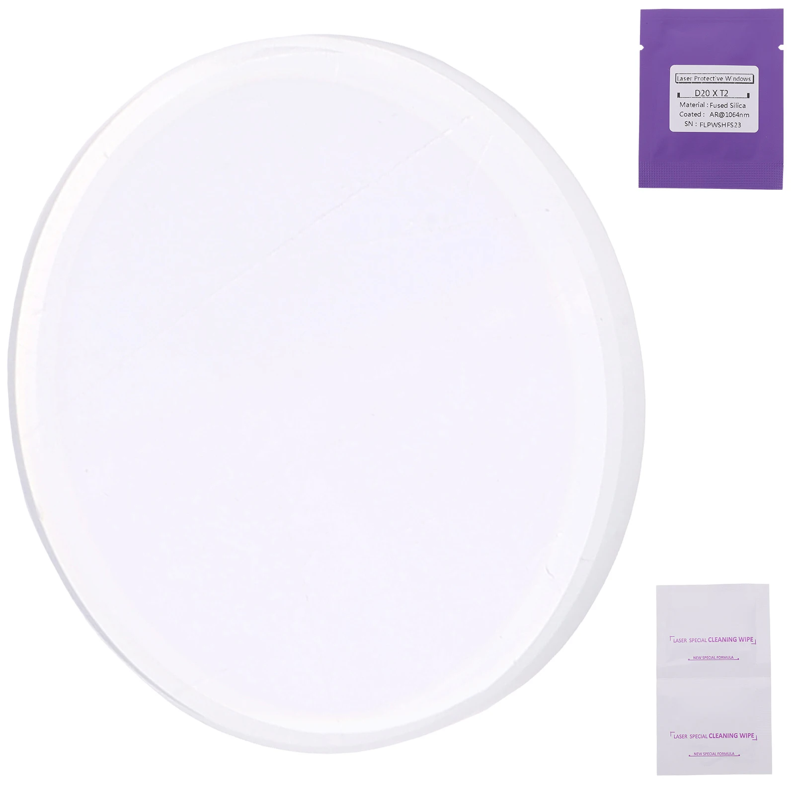 Round Quartz Protective Lens Clear Transparent Coated High Transmittance Laser Protection Protective Lens