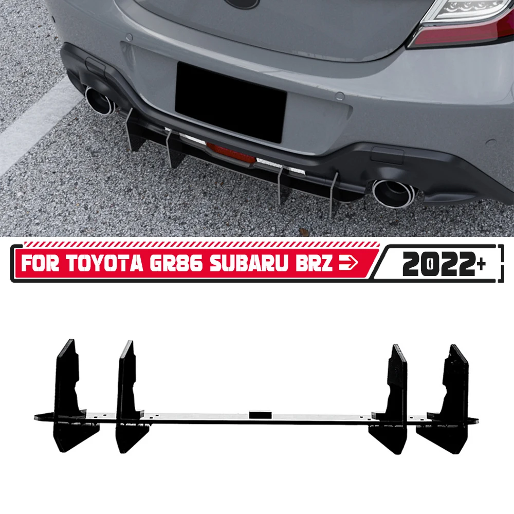 

Car Rear Bumper Lip Rear Wind Knife Style Spoiler Diffuser Splitters Body Kit For Toyota GR86 Subaru BRZ 2022 2023+