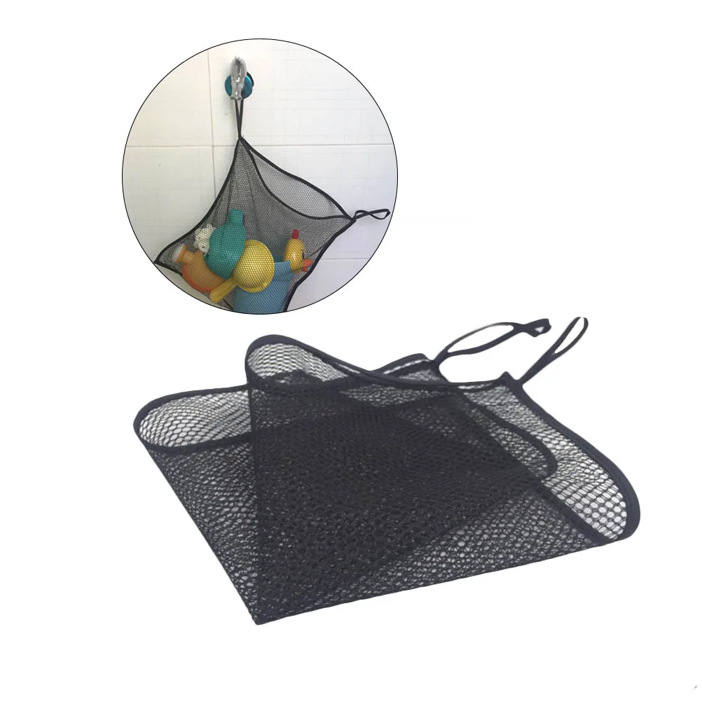 

2pcs Hanging Drawstring Mesh Storage Bags Multifunctional Heavy Duty Organizer With Hanger For Household Use Clothespin