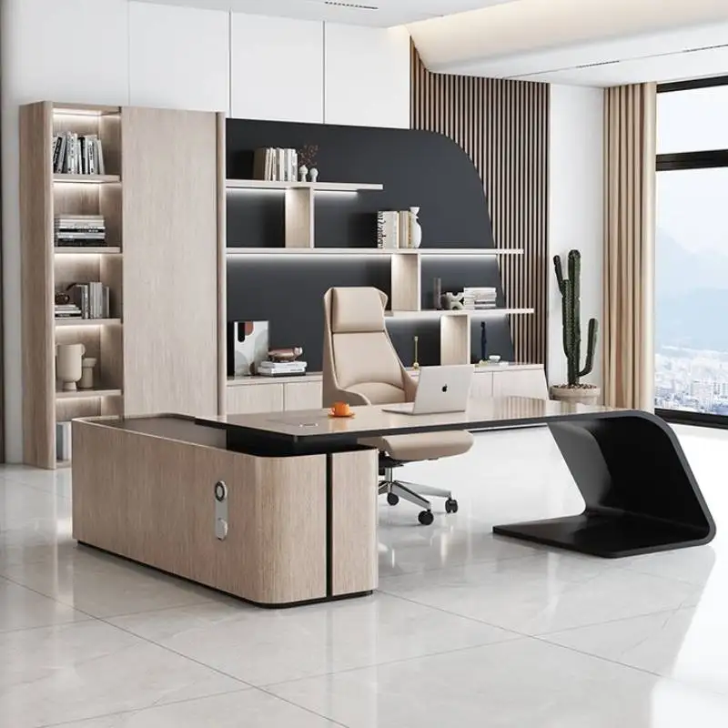 Luxury Adjustable Office Desks Executive Wood Modern Portable Office Desks Computer Gaming Mesas De Computador Furniture