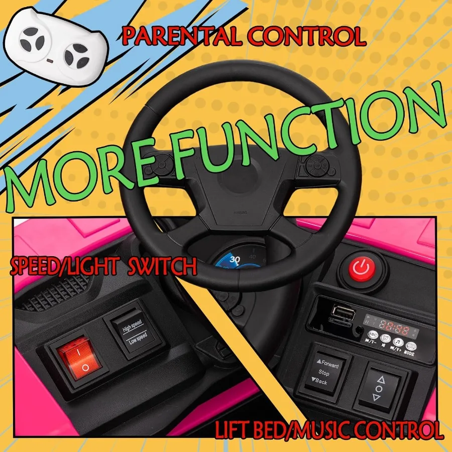 ダンプトラック、建設車両、トラクター、パワーホイール、子供用電動乗用玩具、幼児用ショベルカー、リモコン付き