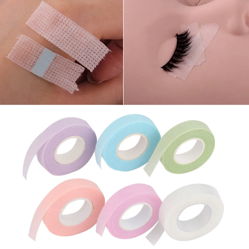 Eyelash Extension Medical Non-woven PE Tape Breathable Patches under Eye Pads Eyelash Extensions Tape Cutters Makeup Tool