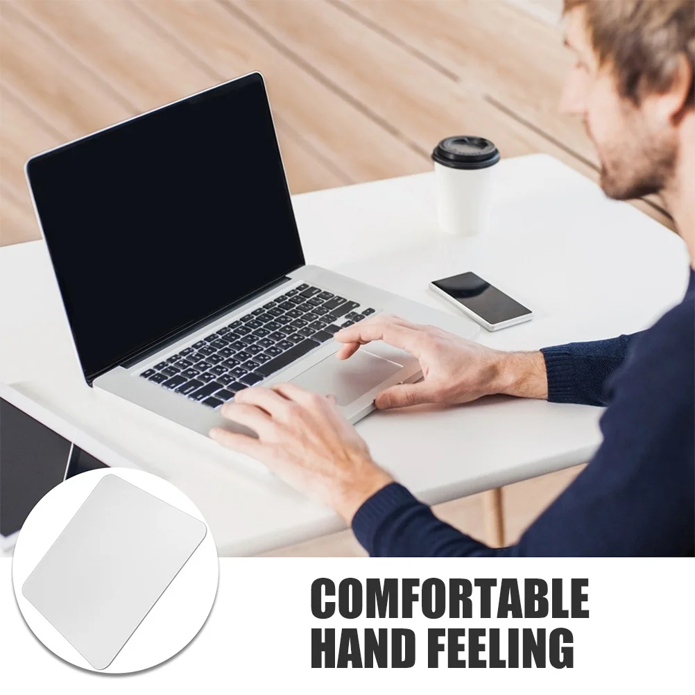 

Large Clear Glass Mouse Pad for Desk Laptop Gaming One Piece Matte Surface Wear Resistant Non-Slip Base Ideal for