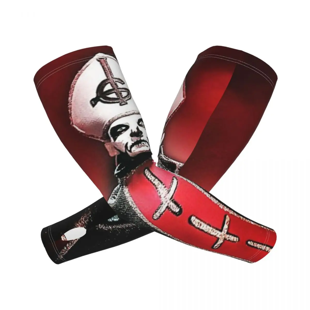 Manchons de bras d'extérieur Rock Band Ghost BC, housse de Protection contre les UV du soleil, manches de tatouage de cyclisme en soie glacée d'été