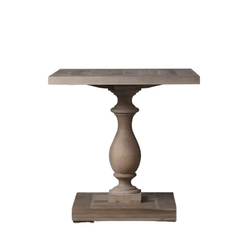 Solid wood coffee table dining table, creative vintage solid wood decorative art restaurant all-solid wood table