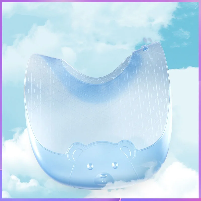 Lightweight silicone bib for baby food, waterproof bib for children's auxiliary feeding, anti dirty and drooling bib