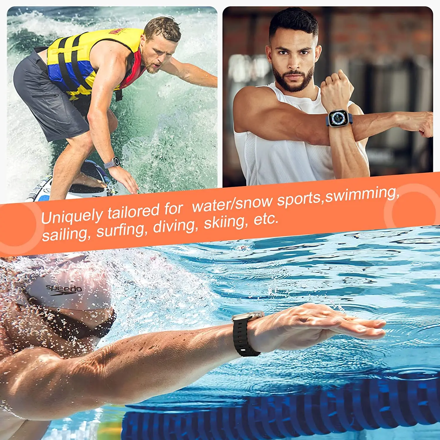 Correa oceánica para Apple Watch Band Ultra 3 49mm 46mm 45mm 42mm 44mm 41mm Correa de silicona iWatch Series 11 10 9 8 7 6 SE