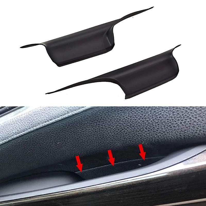 for BMW- 7 Series F02 2008-2014 Door Pull Handle Covers, Rear Door Handle Carrier Trim Cover Kit, Left+Right Rear