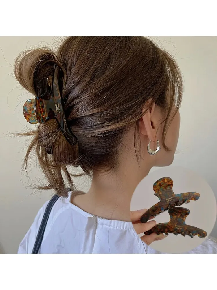 Pince à cheveux élégante en acétate de haute qualité pour femmes, décoration de tempérament, pince à cheveux Vintage, accessoires de cheveux à la mode