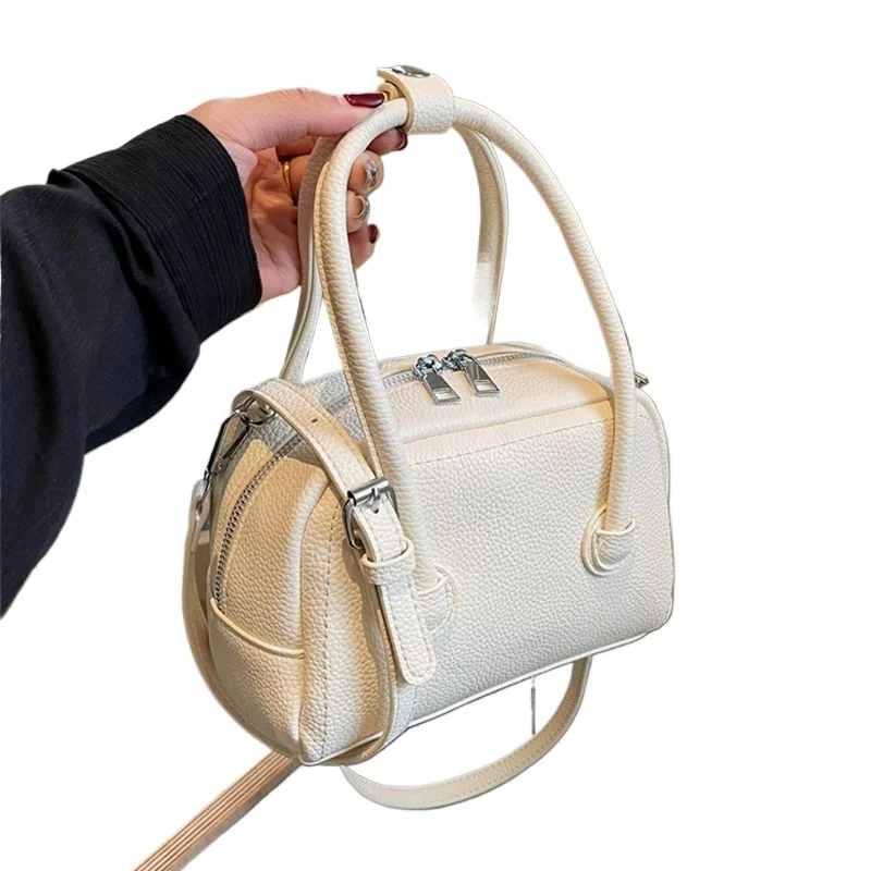 

Новые сумки 2026, модная корейская нишевая сумка в стиле ретро, женская сумка-подушка большой вместимости с узорами личи, посылка через плечо