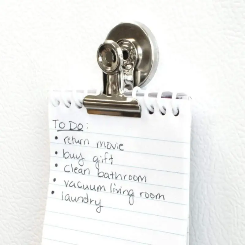 Metal Round Fridge Magnetic Stickers Clips Fridge Wall Memo Note Message Magnet Clamp Holder Whiteboard Magnet Tools