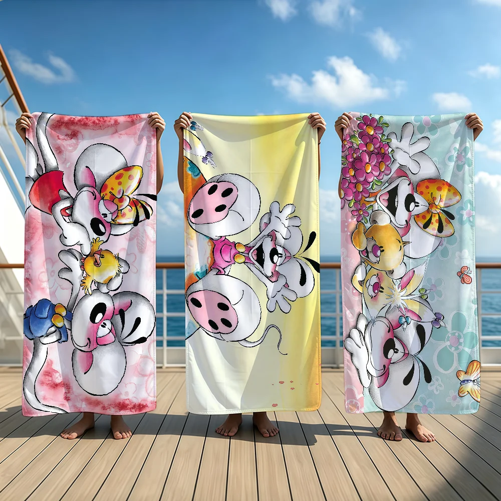 Cartoon Cute D-Diddl Towel Beach Oversized Soft Ultra Absorbent Quick Drying Large Pool Travel Camping BathroomBath