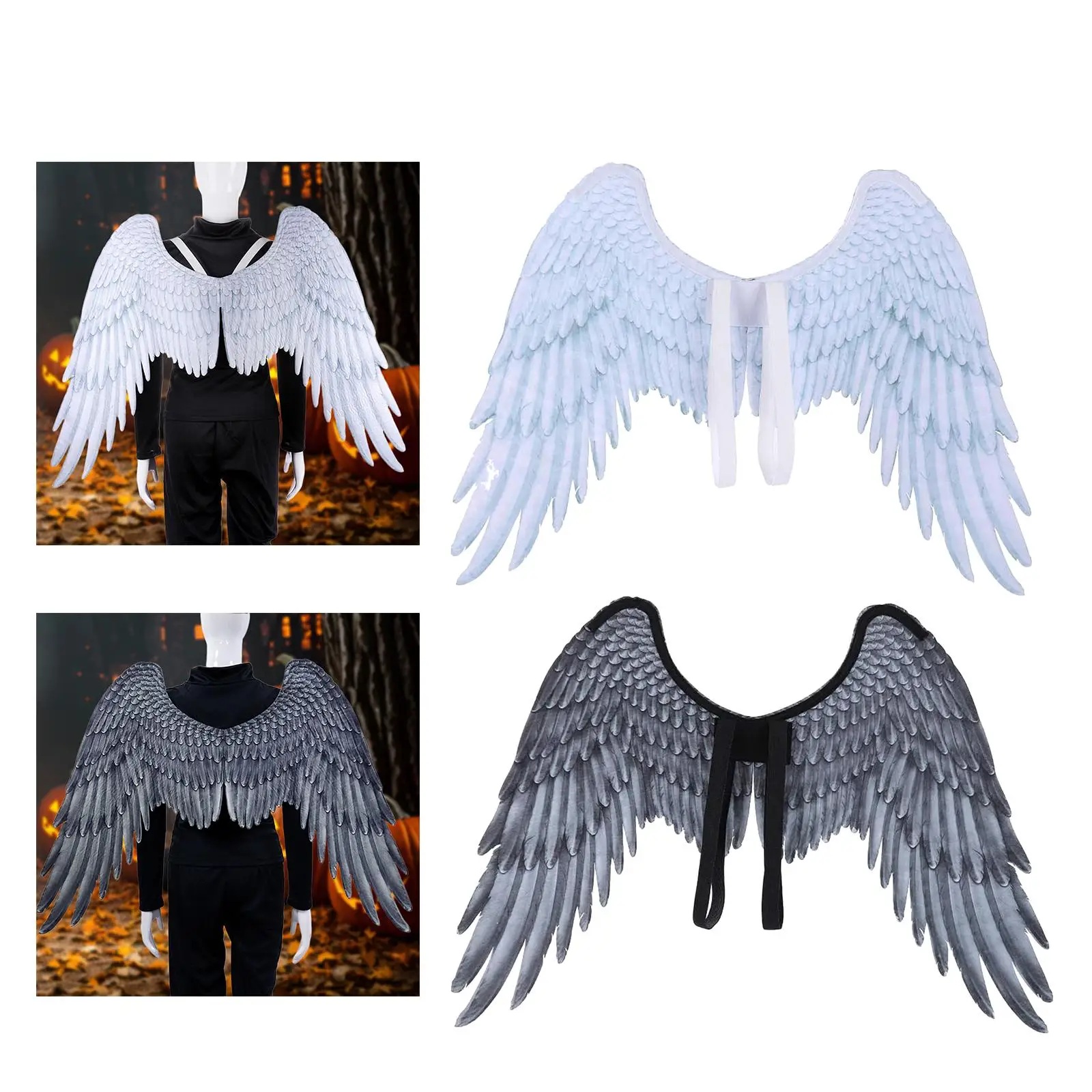 

Feather Wing Costume Wearable Decor Lightweight Fashion Fancy Dress for Carnivals Birthday Gift Events Stage Show Festive Party
