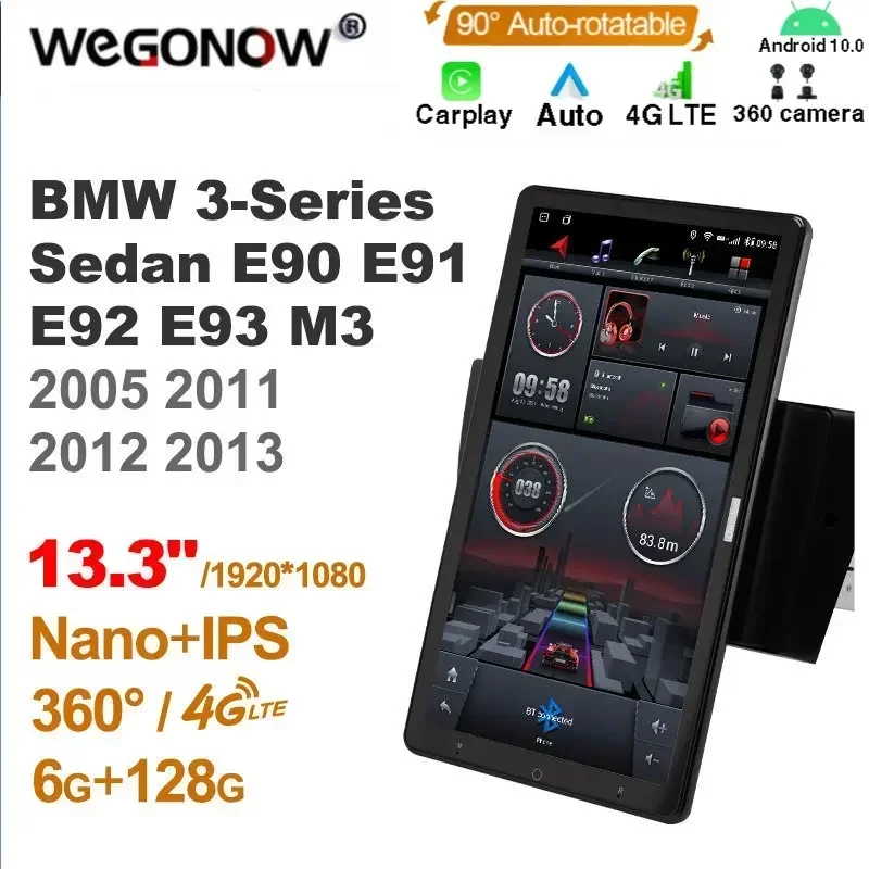 

13,3 ''1920*1080 Ownice Android10.0 для BMW 3-Series Sedan E90 E91 E92 E93 M3 2005-2013 Автомобильный радиоприемник GPS-плеер вращающийся