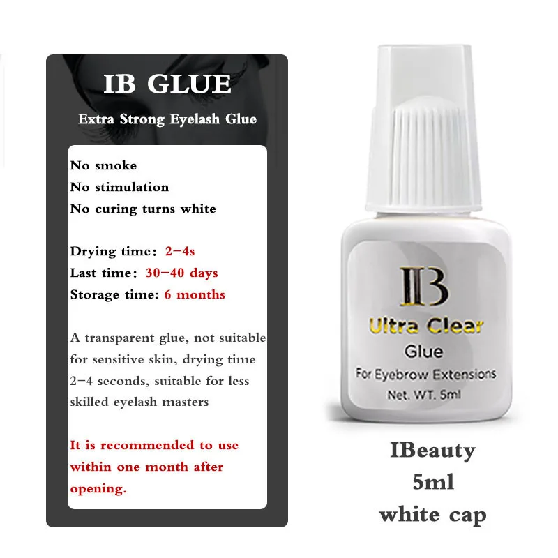 IBeauty-pegamento para extensión de pestañas, adhesivo endurecedor, tapa blanca, Ultra transparente, 2-4 segundos, maquillaje coreano, venta al por mayor, 5ml