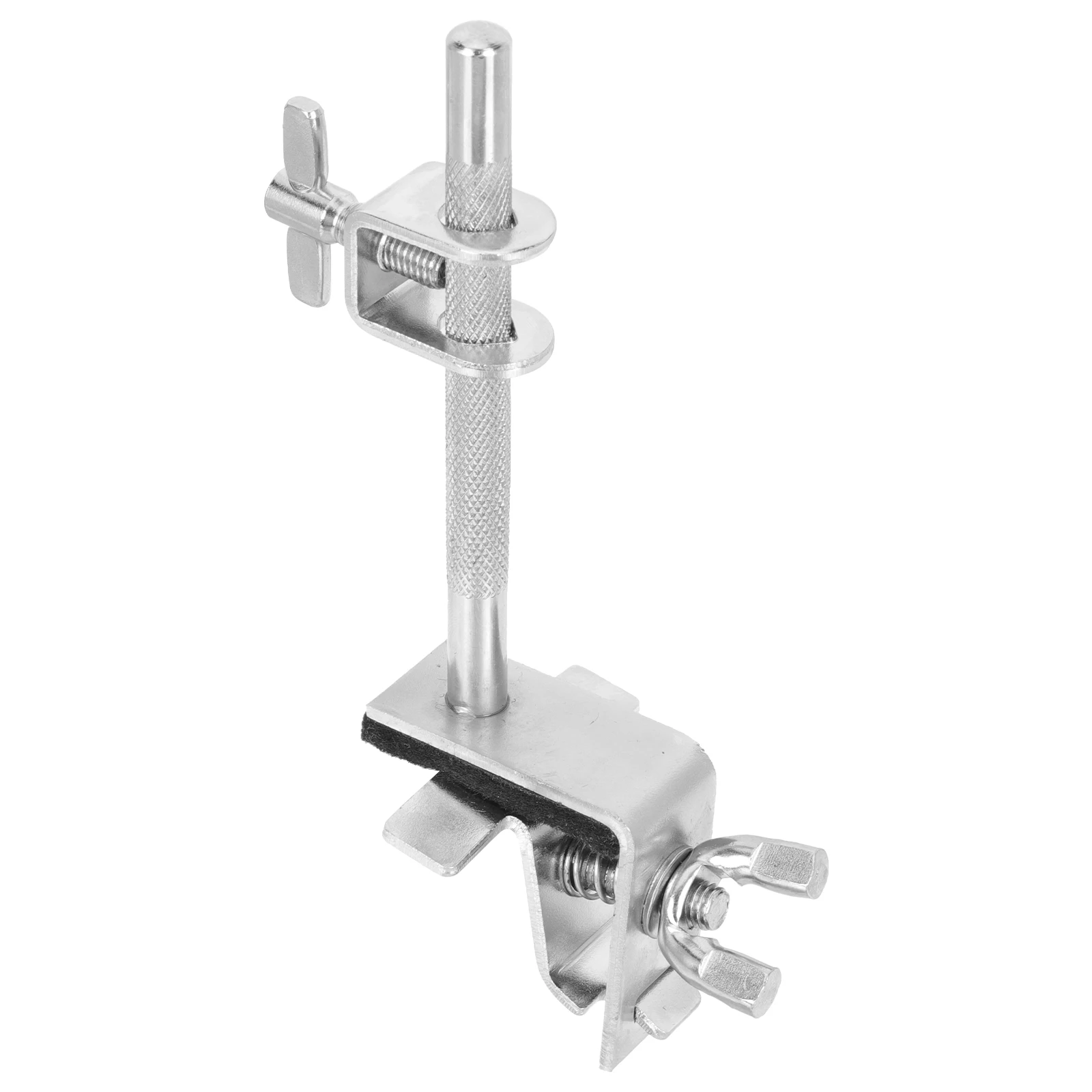 

Cowbell Clip Holder for Drum Bracket Accessories Silver Mounted Galvanized Steel Extension Sturdy Fixing Tool