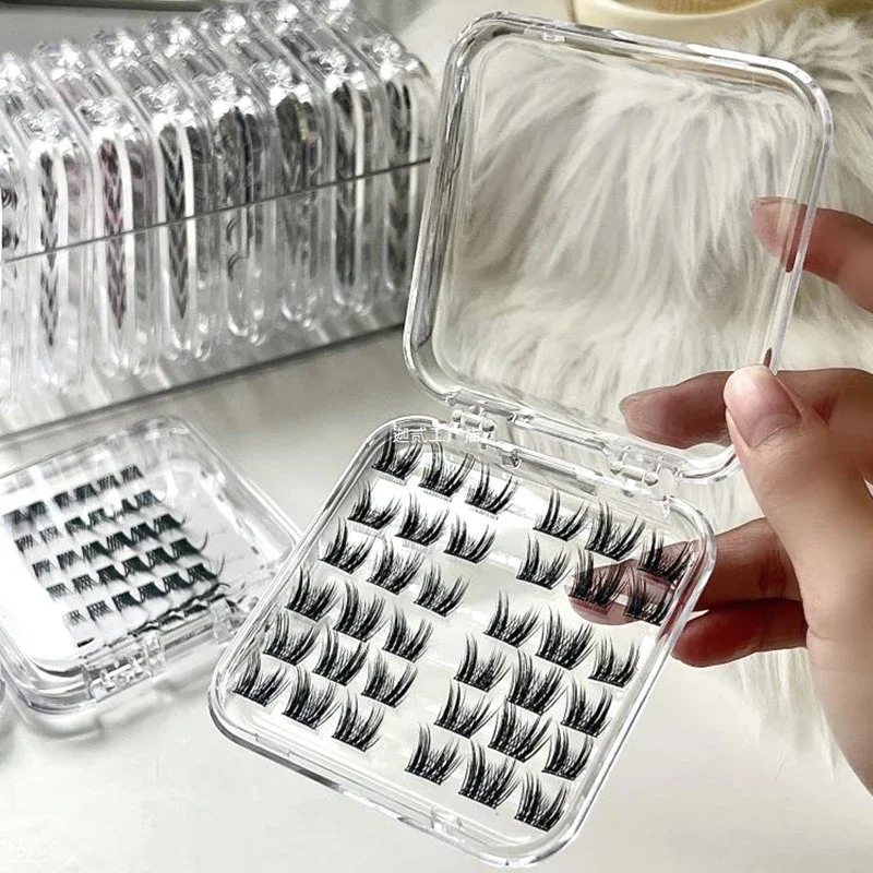 プラスチック製メイクアップオーガナイザーボックス,透明,パフホルダー,つけ爪,化粧品収納,防塵,カウンタートップ,マニキュア用品