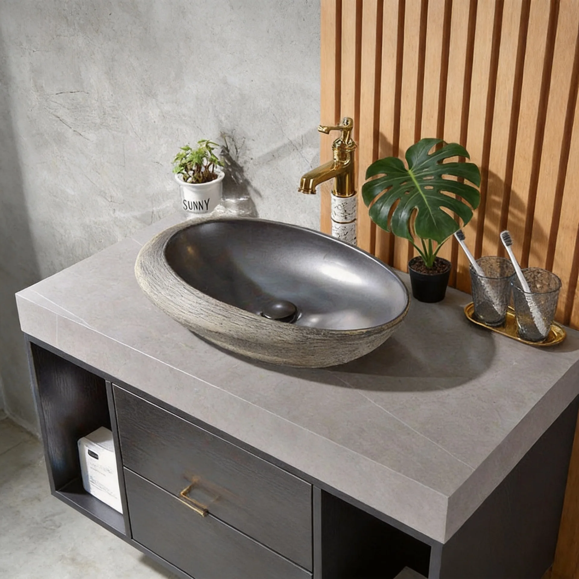 Slate bathroom cabinet new basin bed and breakfast hanging cabinet washbasin bathroom combination cabinet