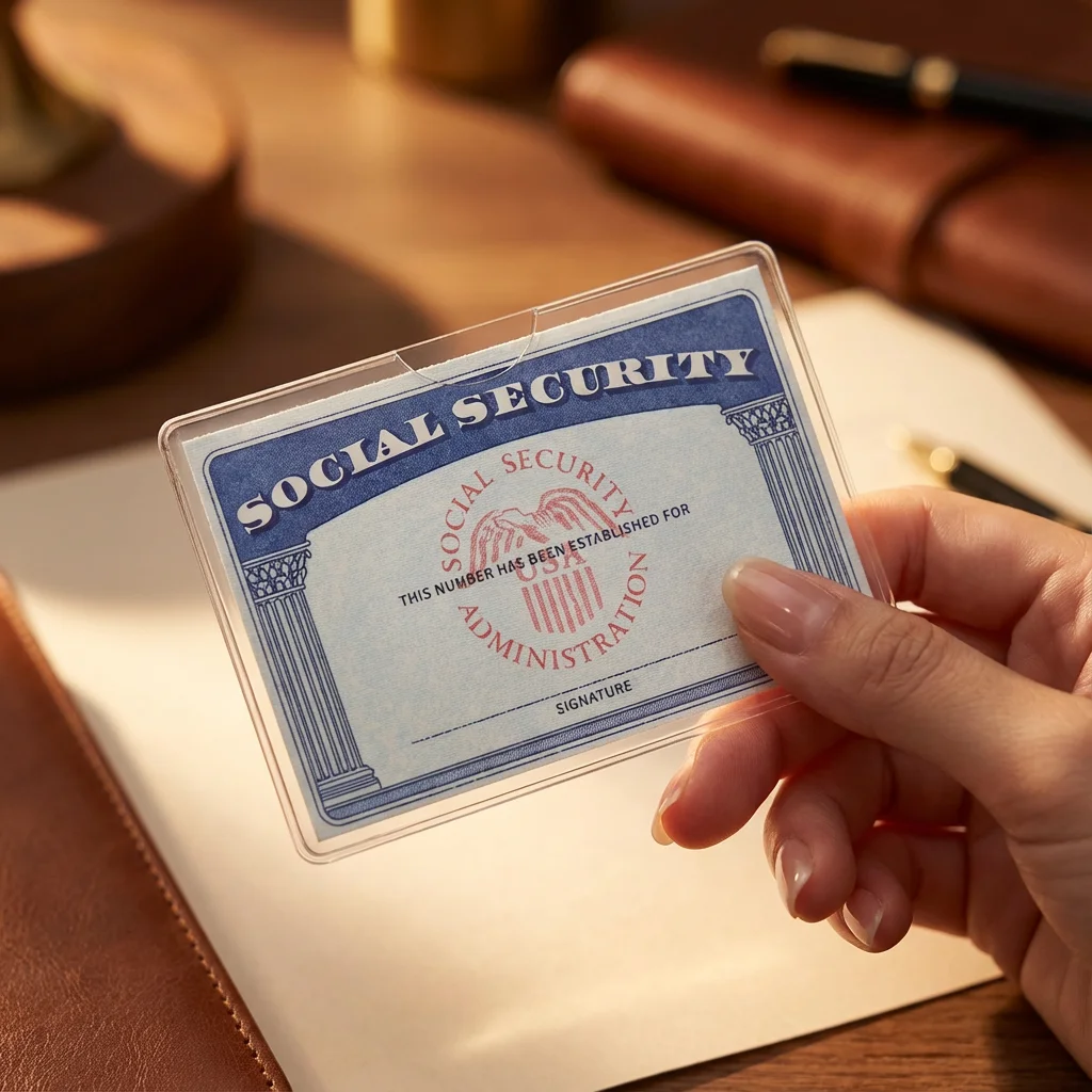 US Social Security Card Transparent Holder - Scratch-Resistant SS Card Protector Cozy Home Portable Card Sleeve